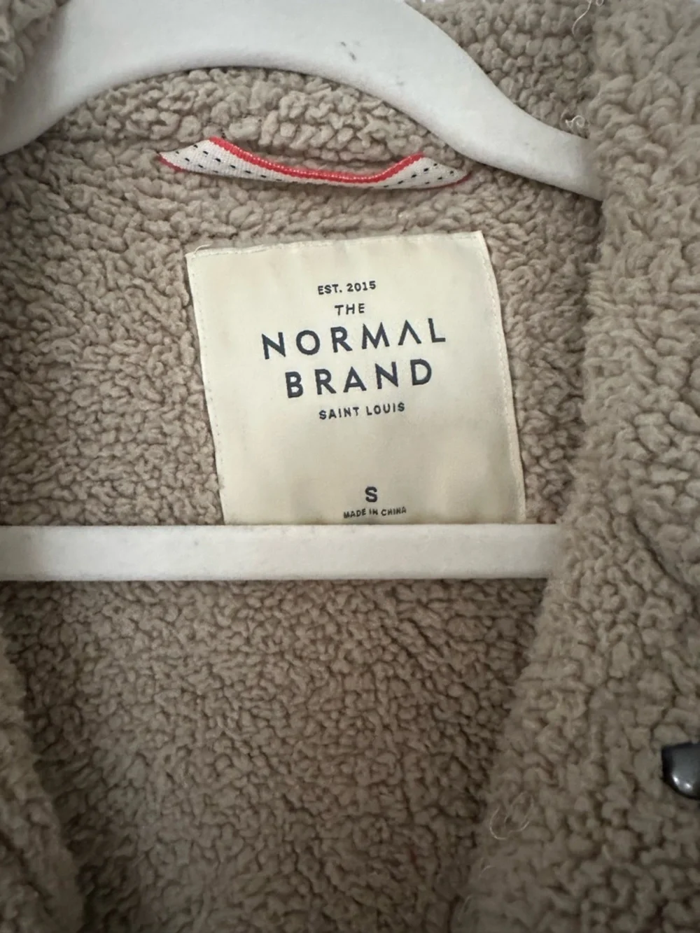 The Normal Brand Corduroy Sherpa-Lined Barn Jacket in Rust Red - Picture 2 of 5